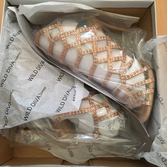 ModCloth Nude Suede Rhinestone Heels - Picture 6 of 8